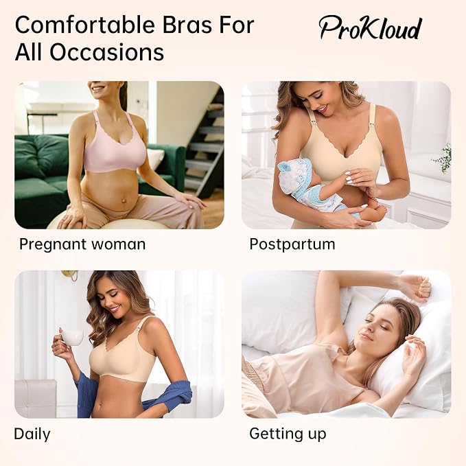 Nursing Bras for Breastfeeding Seamless Supportive Maternity Bras Women Comfort - Image 5