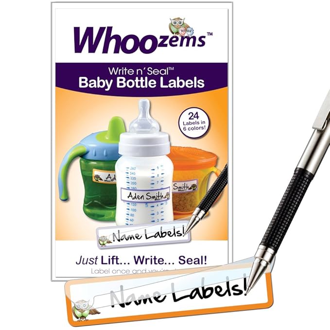 Baby Bottle Waterproof Labels by Whoozems