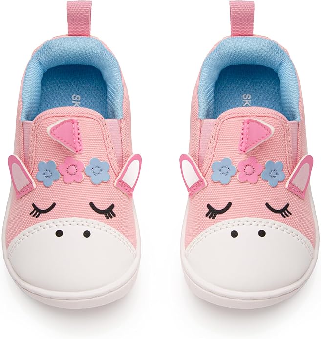SKYWHEEL Toddler Slip On Shoes Wide Toe Box Barefoot Casual Canvas Walking by SKYWHEEL