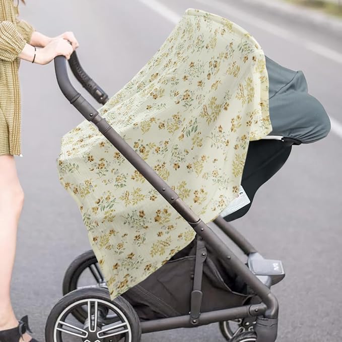 Muslin Nursing Cover for Baby Breastfeeding, Breathable 100% Cotton Privacy - Image 7