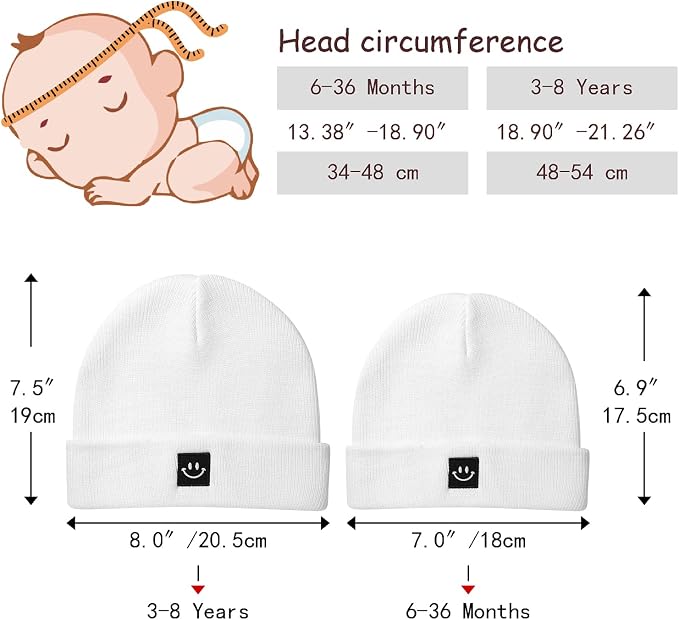 Baby Beanie Knit Ski Hat with Cute Face - Image 5