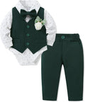 SANMIO Baby Boy Clothes Suits Infant Gentleman Outfit Collared Dress by SANMIO