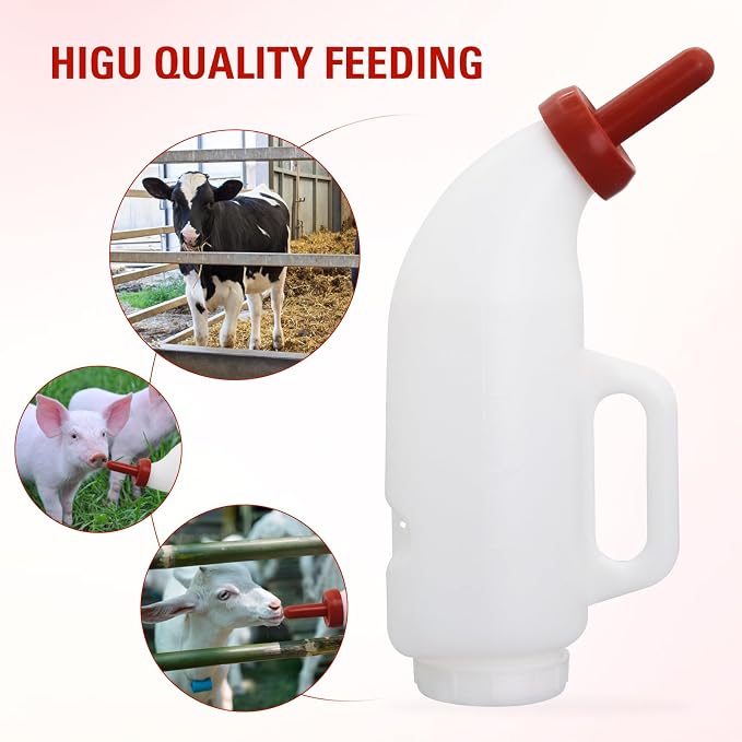 1 Set Nurser Bottles with Handle and Silicone Horizontal Calves Nursing Calf - Image 5