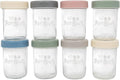 WeeSprout Glass Baby Food Storage Jars w/Lids Snack, Reusable Small Containers by WeeSprout
