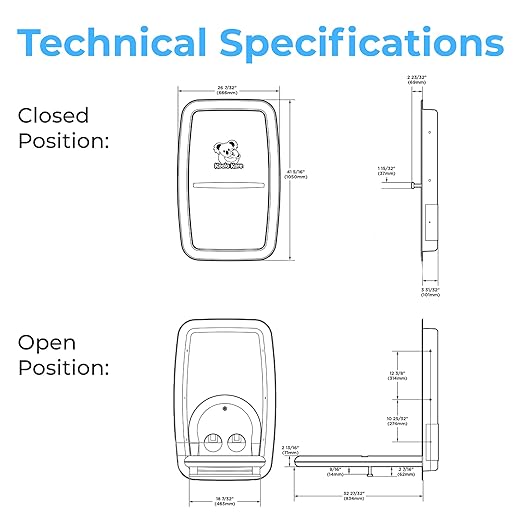 Koala Kare Baby Changing Station Vertical Recessed-Mounted, Model KB311-SSRE - Image 6