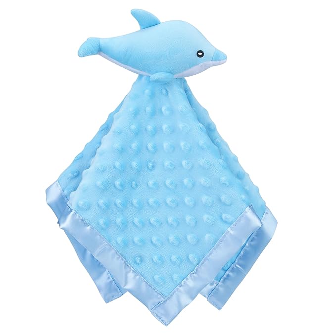 Pro Goleem Dolphin Loveys for Babies, Soft Security Blanket Baby Snuggle Toy by ProGoleem