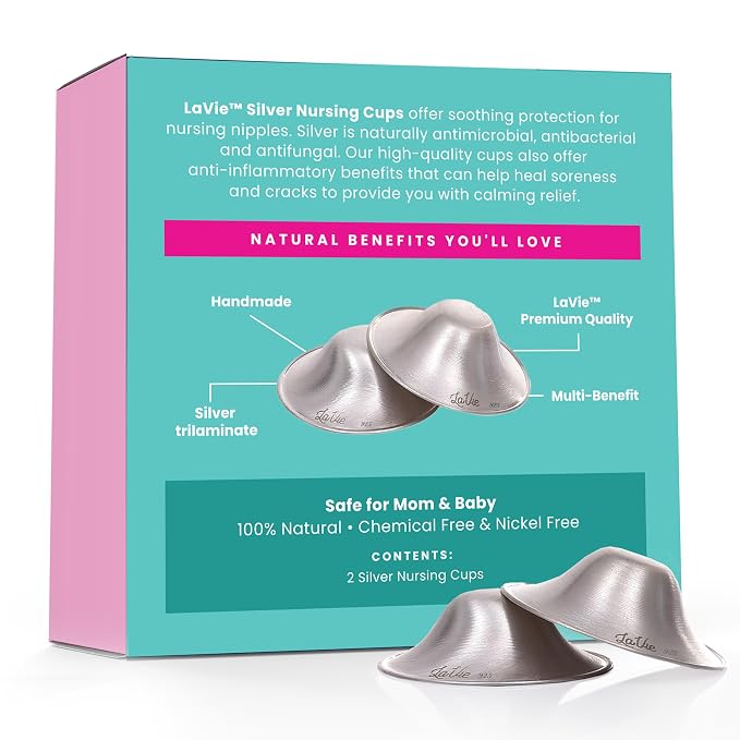 LaVie Silver Nursing Cups, Soothing Protection - Image 2