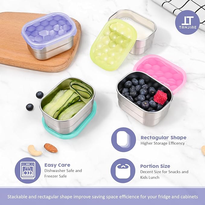 8oz Small Stainless Steel Snack Containers - Image 5
