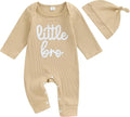 Fernvia Newborn Baby Boy Clothes Letters Print Bodysuit 3 6 9 12 18 Months Long by Fernvia