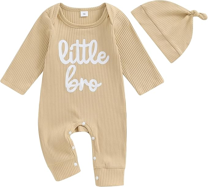 Fernvia Newborn Baby Boy Clothes Letters Print Bodysuit 3 6 9 12 18 Months Long by Fernvia