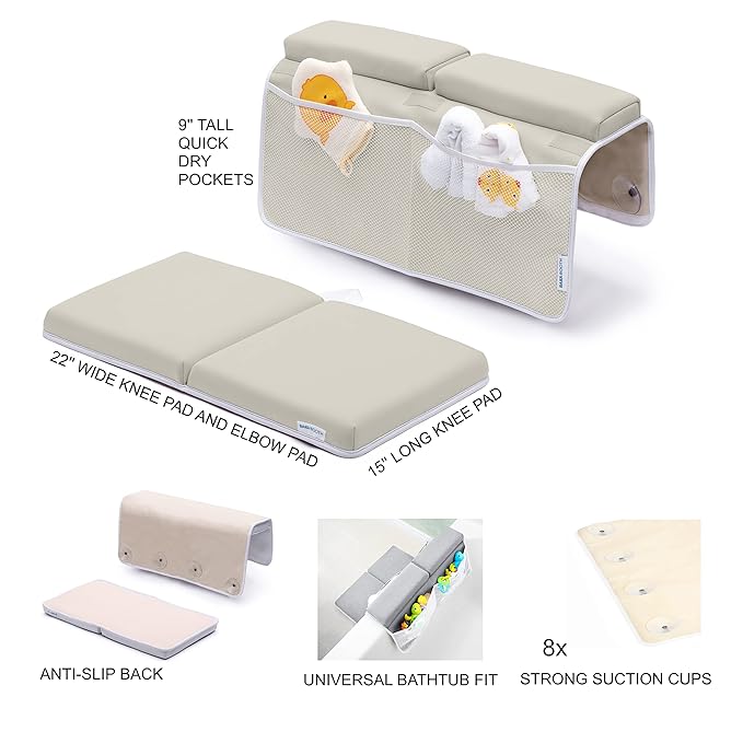 Bath Kneeler with Elbow Rest Pad Set, 1.75 inch Thick Kneeling Pad and Elbow - Image 7