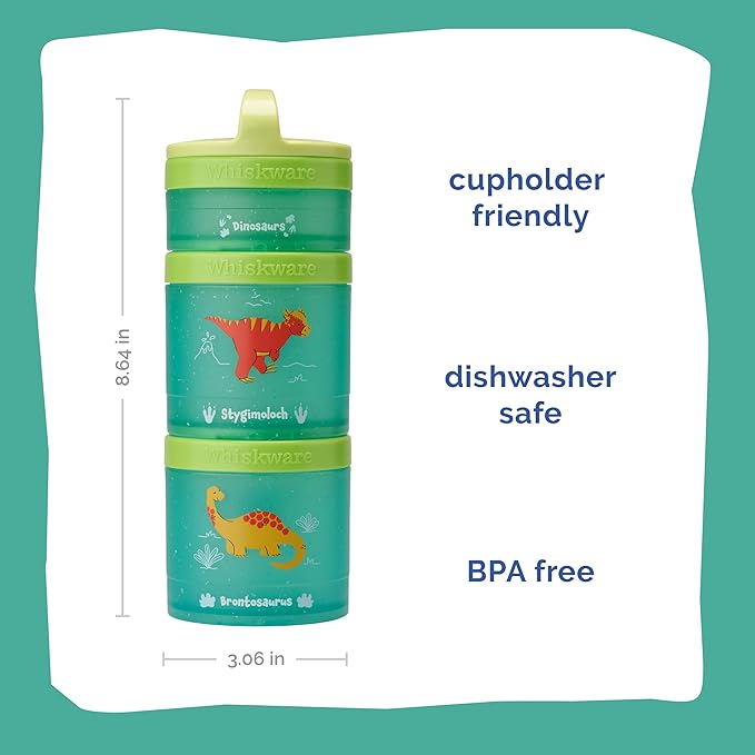 Whiskware Dinosaur Stackable Snack Containers - Image 2