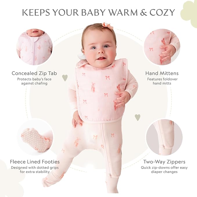 Bamboo Little Soft Baby Footie Pajamas, Baby Clothes, Newborn Sleepers - Image 2