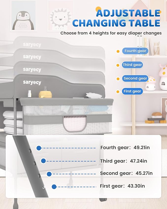 Baby Changing Table, Versatile Folding Changing Table, Waterproof Diaper - Image 2
