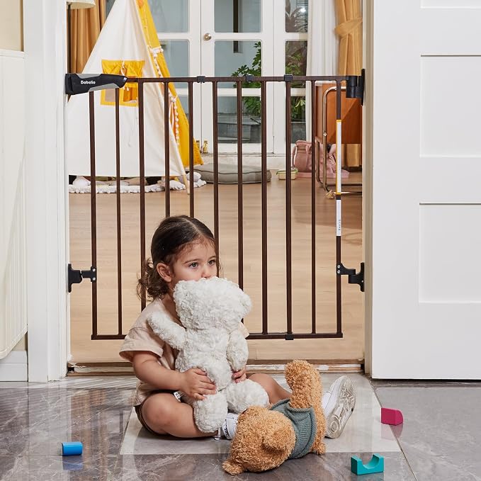 Babelio Baby Gate for Stairs & Doorways, 26-43" W 28" H No Bottom Bar| Easy - Image 7