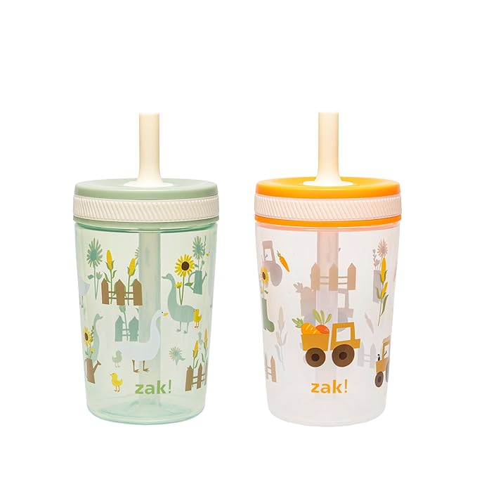 Zak Designs Kelso Toddler Cups For Travel or At Home, 15oz 2-Pack Durable by ZakDesigns