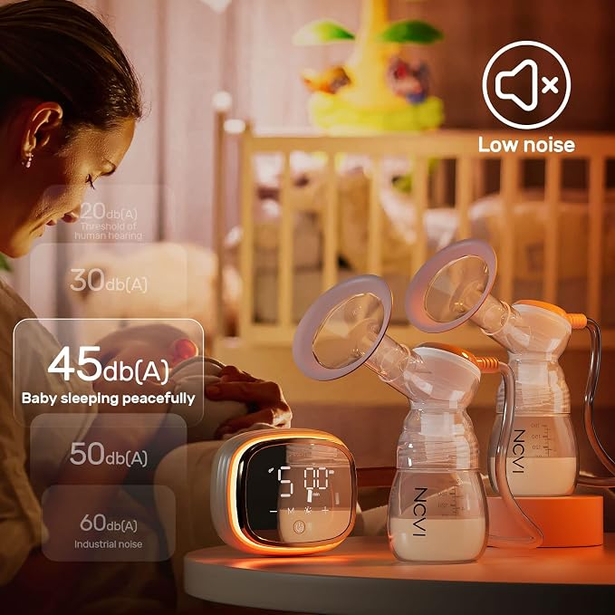 NCVI Double Electric Breast Pump 8102, Upgraded 4400mAh Battery - Image 6