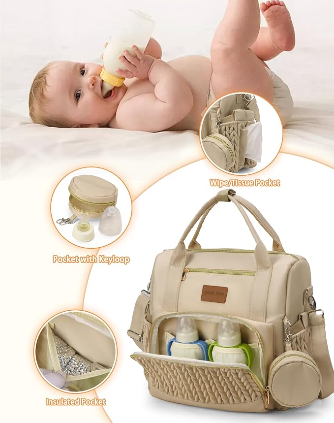 Backpack Diaper Bag, Stylish Waterproof Baby Diaper Bags - Image 6