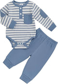 fhutpw Baby Boy Clothes 3 6 12 18 Months Ribbed Knitted Long Sleeve Romper and by fhutpw