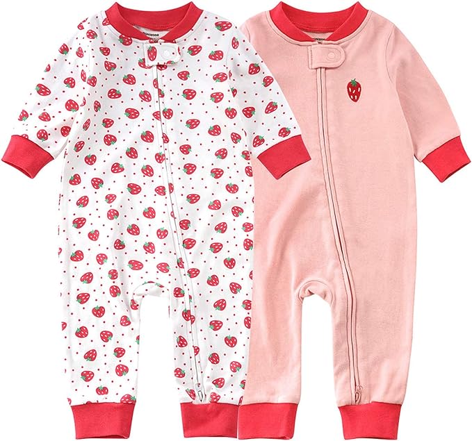 Teach Leanbh Baby 2-Pack Footless Pajamas Cotton Long Sleeve Printing 2 Way by TeachLeanbh