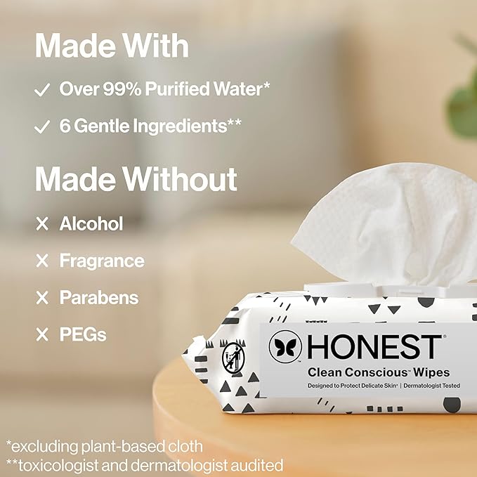 The Honest Company Clean Conscious Multi-Use Wipes, Unscented Hypoallergenic - Image 8