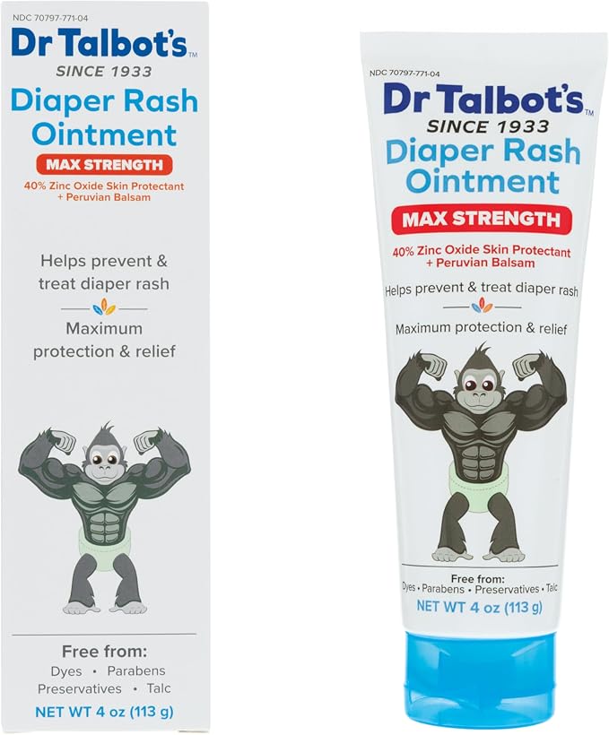Dr. Talbot's Maximum Strength Diaper Rash Ointment - 4 oz - Zinc Oxide Skin by DrTalbots
