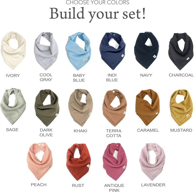 Kishu Baby Indi Organic Baby Bandana Bibs – Fairtrade 4-Way Reversible Drool - Image 7