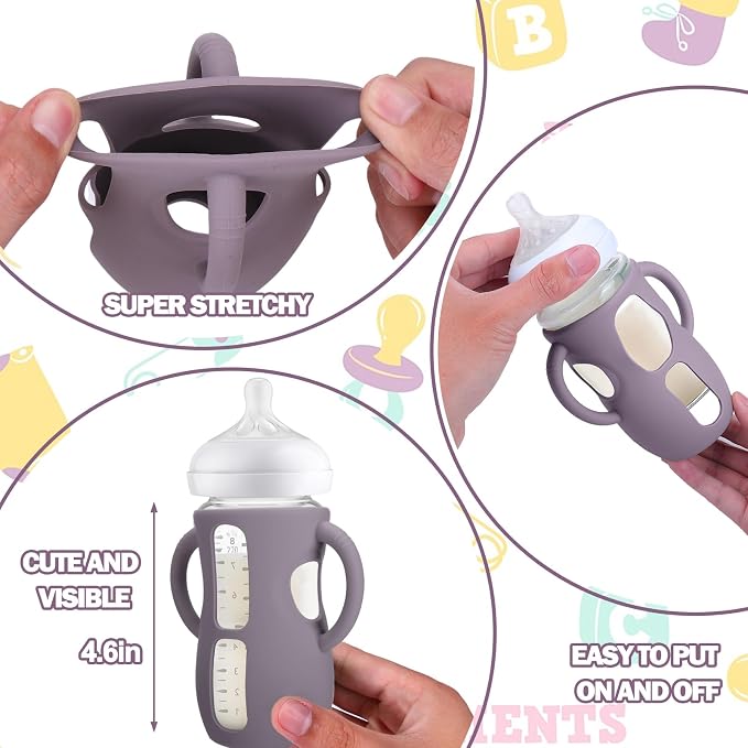 BUSOHA 3 Pack Silicone Sleeves for Avent Baby Bottles - Image 3
