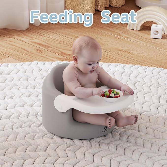 Baby Floor Seat with Removable Tray – Portable Feeding & Activity Booster Seat - Image 3
