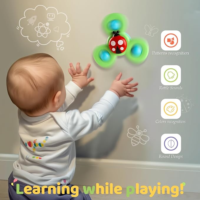 ALASOU 3PCS Suction Cup Spinner Toys - Image 6