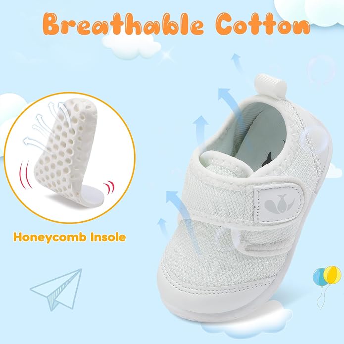 FEETCITY Baby First Walking Shoes Boys Girls Infant Sneakers Crib Shoes - Image 4