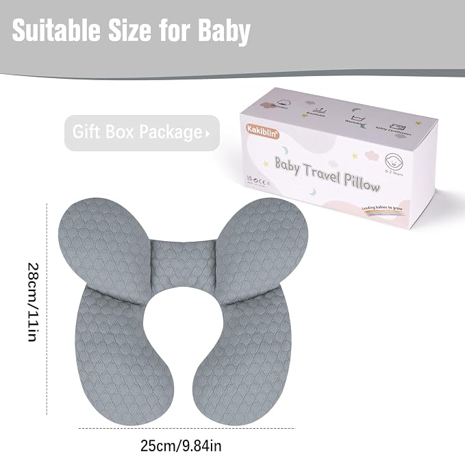 KAKIBLIN Baby Travel Pillow, Upgraded Baby Neck Pillows - Image 7