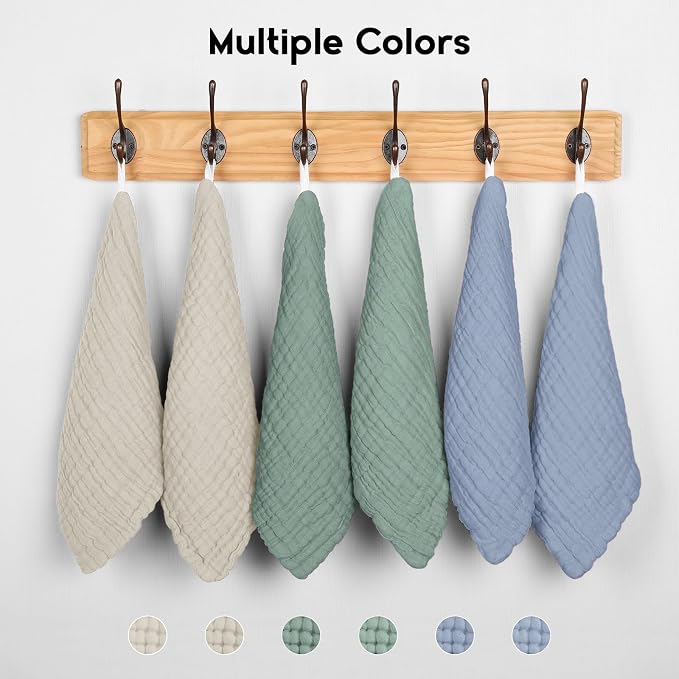 Muslin Baby Washcloths 6 Pack, 100% Cotton Wash Cloths - Image 7