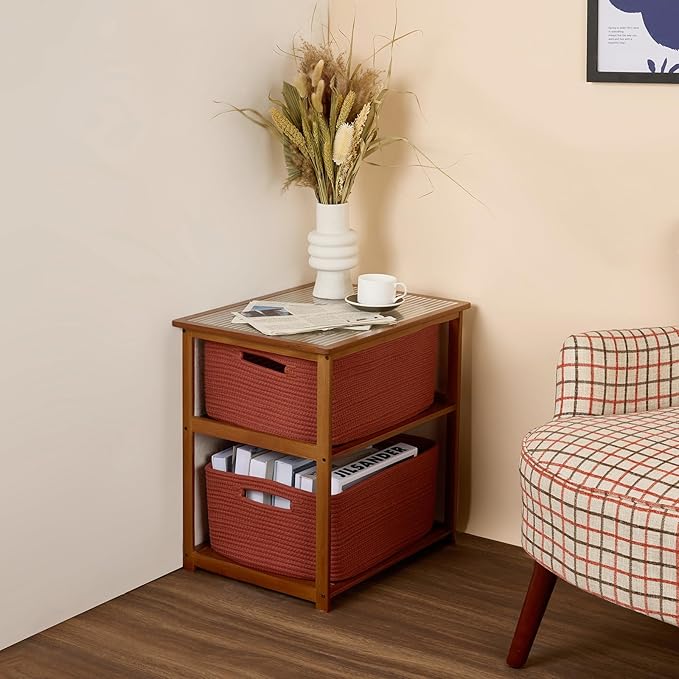 Large Storage Baskets for Shelves, Closet Organizers Bins for Clothes Blanket - Image 8