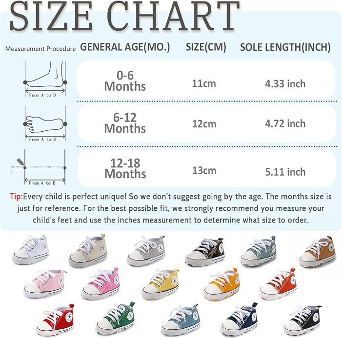 Meckior Baby Girls Boys Canvas Sneakers Soft Sole High-Top Ankle Infant First - Image 7