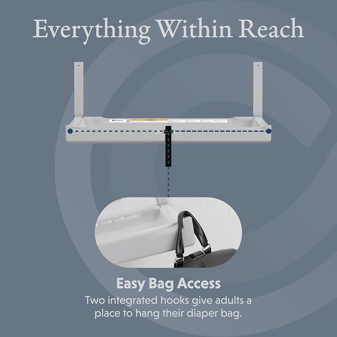 Foundations Elements Horizontal Wall-Mounted Baby Diaper Changing Station - Image 3
