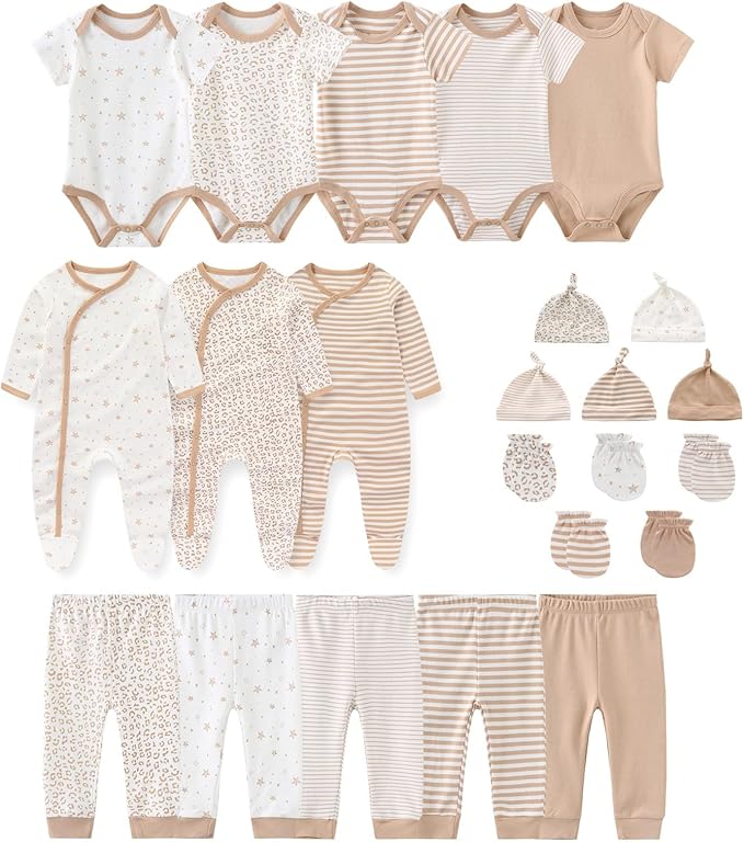 Unisex Baby Boy Girl Clohtes Pants Sets 23 pack Cotton Casual New born Clothing by JELYLOVE