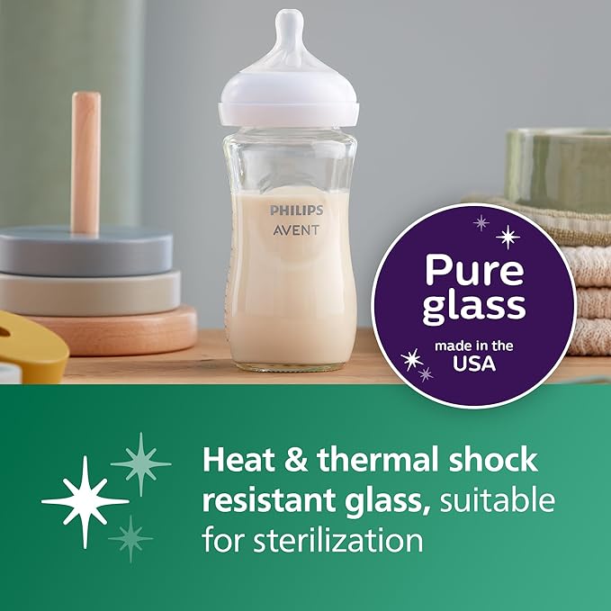 Philips Avent Natural Glass Baby Bottles - Image 3