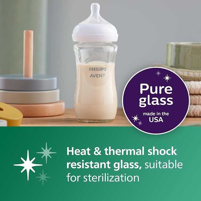 Philips Avent Natural Glass Baby Bottles - Image 3