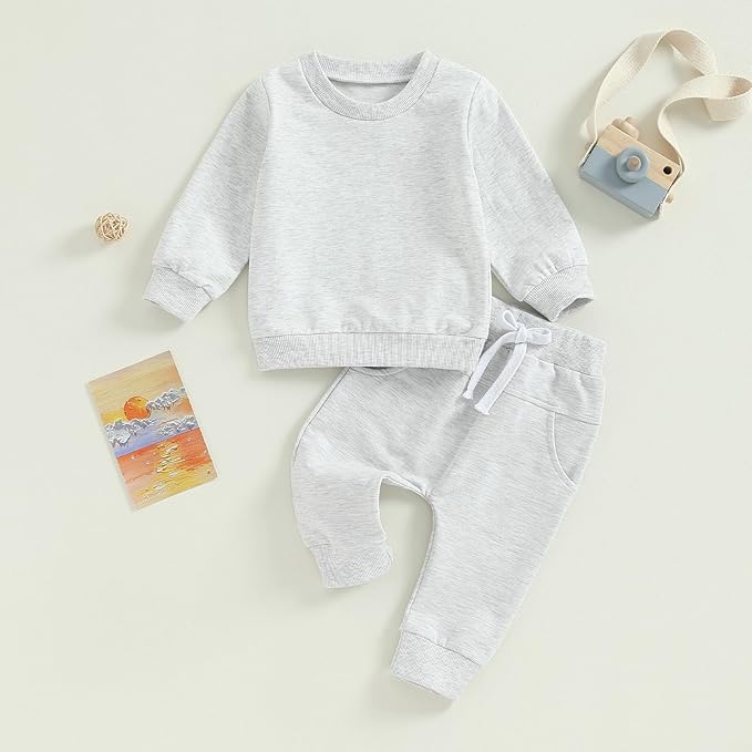 Tiaham Baby Boy Clothes Girl Outfits Fashion Sweatshirt Sweat Pant Kids Toddler - Image 3
