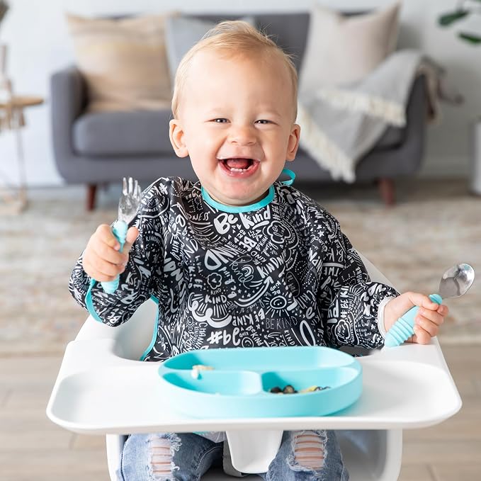 Bumkins - Sleeved Bib - For Boys & Girls, Babies & Toddlers 6-24 Months - - Image 2