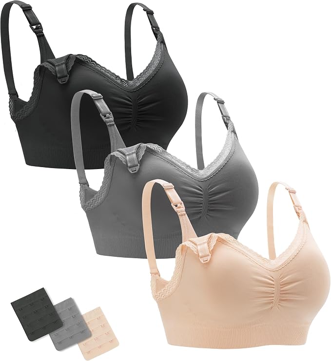 Stelle Lace Nursing Bras for Breastfeeding Seamless Pregnancy Maternity by StelleAthletica