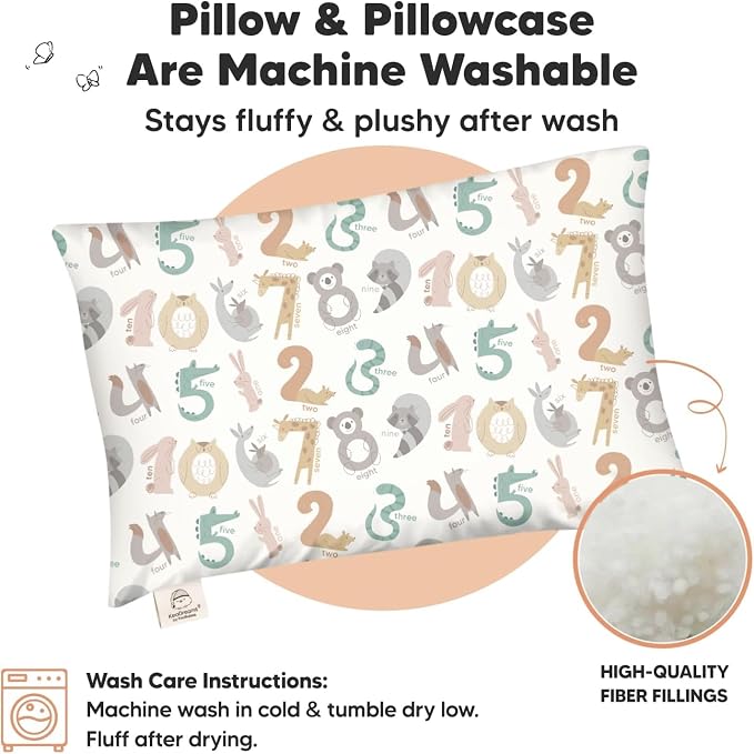 KeaBabies Toddler Pillow with Pillowcase, Jumbo 14X20 - Image 4
