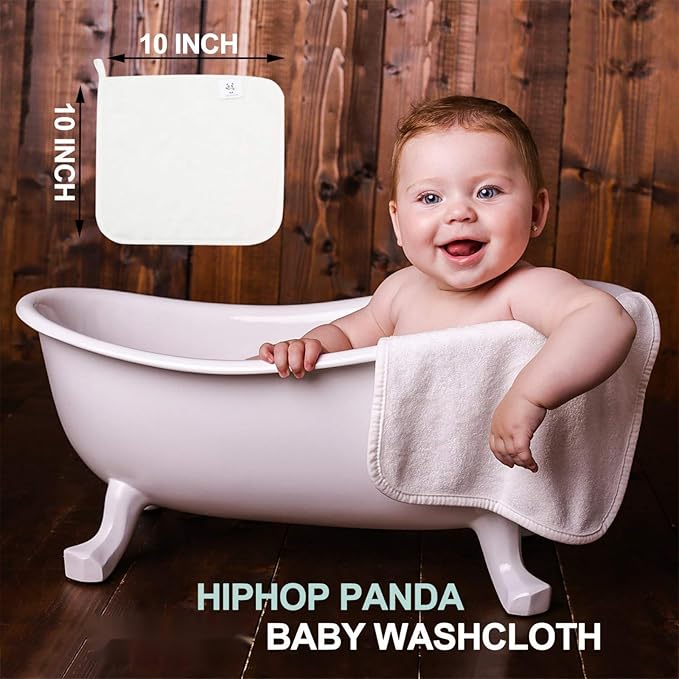 HIPHOP PANDA Baby Washcloths, Rayon Made from Bamboo - Image 3