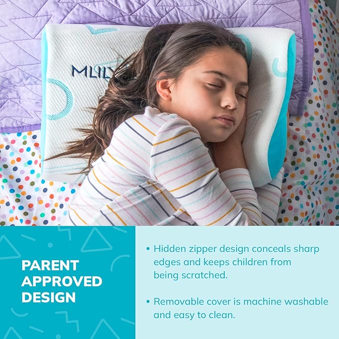 MLILY Kids Pillow for Sleeping, Adjustable Kids Memory Foam Pillow for Bed Set - Image 4