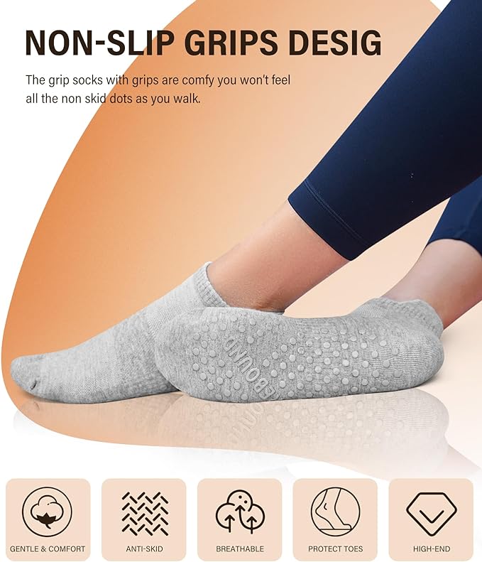 DIBAOLONG Pilates Socks with Grips - Image 3