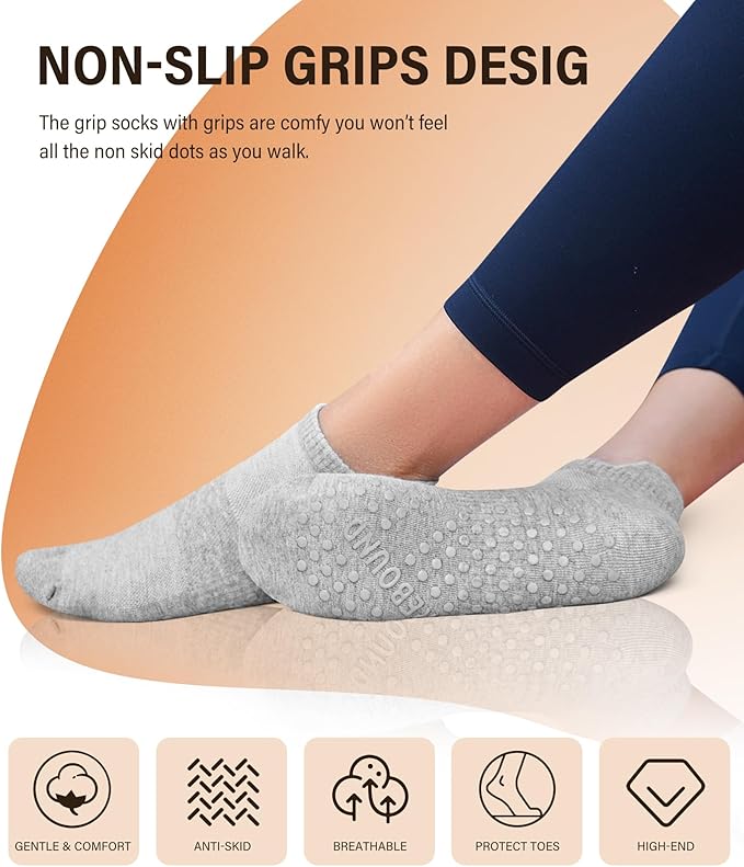 DIBAOLONG Pilates Socks with Grips - Image 3