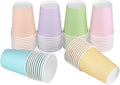 URATOT 60 Pieces 9 Ounce Disposable Paper Cups Pastel Rainbow Party Cups by URATOT