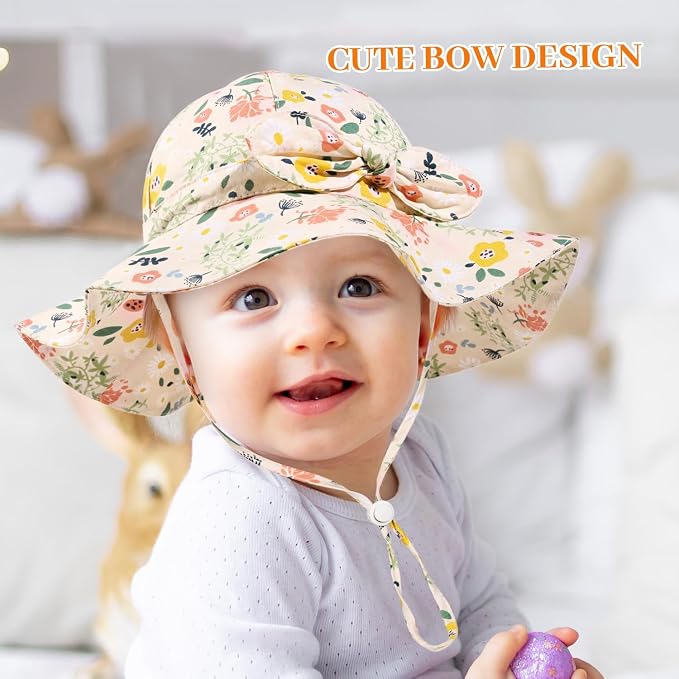 Baby Girl Sun Hat Summer Foldable Beach Hats - Image 2