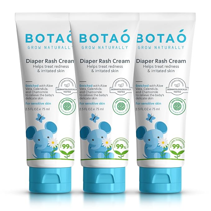 Baby's Natural Diaper Cream | Organic Diaper Cream EWG Verified | Naturally by Botao